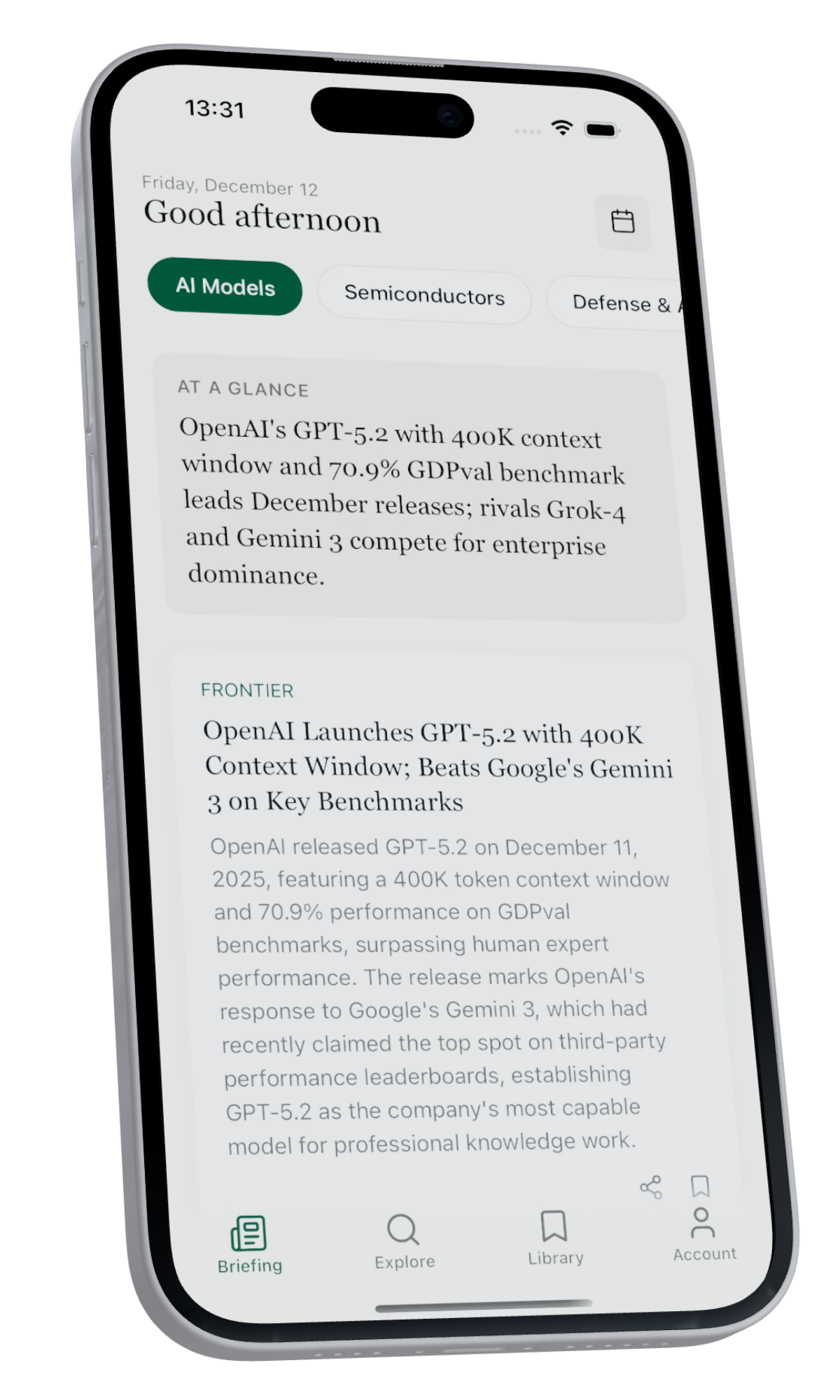 The Edition app homepage